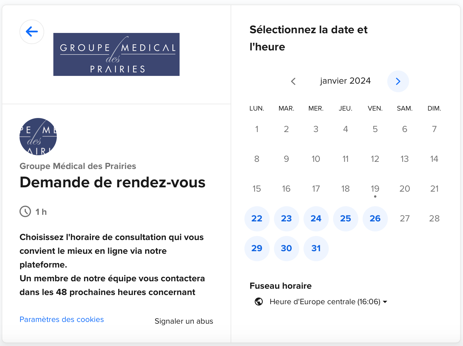 PRENDRE RDV
